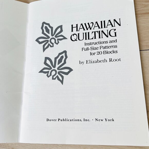 Vintage Hawaiian Quilting Instructions & Full-Size Patterns - Elizabeth Root - Picture 8 of 14